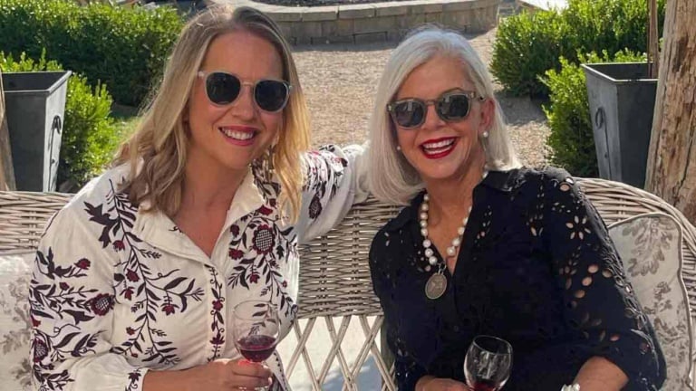 Mother and Daughter at wedding