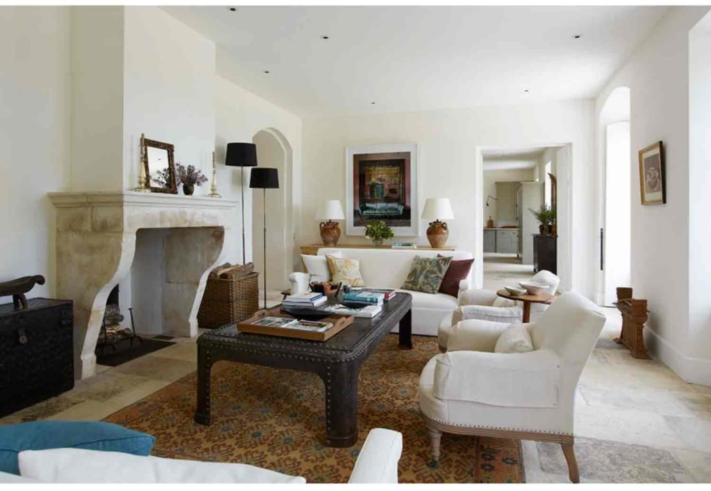 Living Room Stone House in Luberon