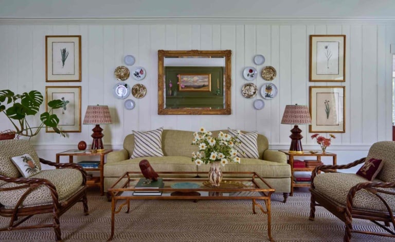 Historic Connecticut Farhouse Living Room