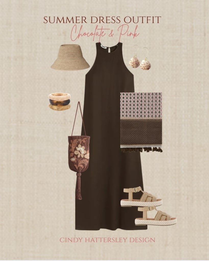 Outfit of the Week Brown and Pink Cindy Hattersley design
