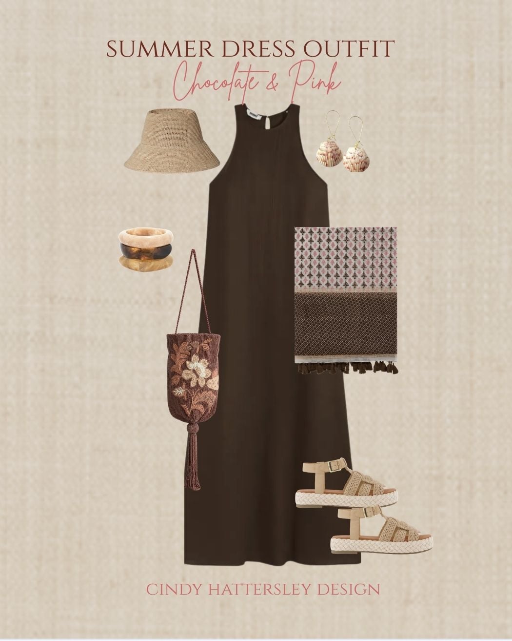 Outfit of the Week Brown and Pink Cindy Hattersley design