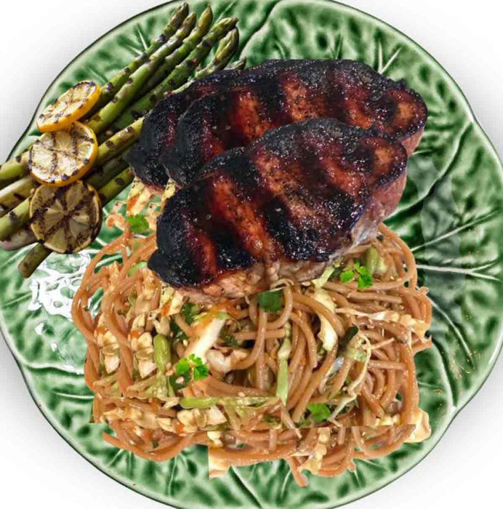 Hoison Chops & Noodle Salad