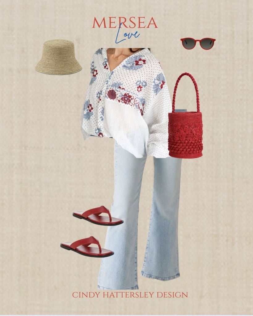 outfit of the week Mersea red white and blue