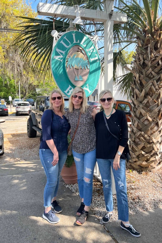 Carol and daughters Mullet Bay