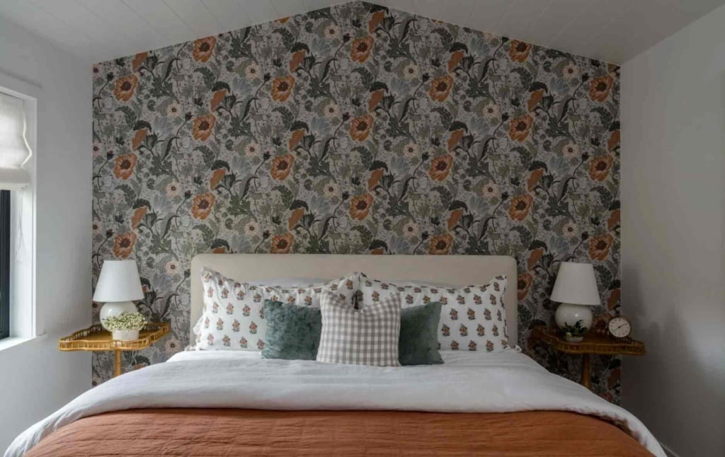 Primary Bedroom Cardiff Cottage Erica Delorme Design