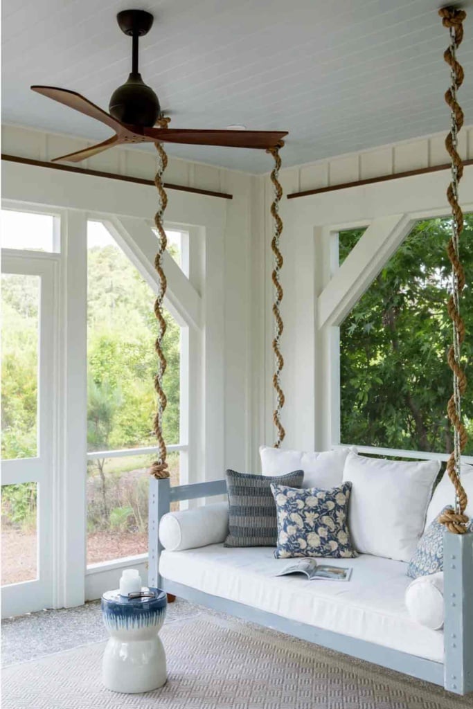 lake michigan porch swing