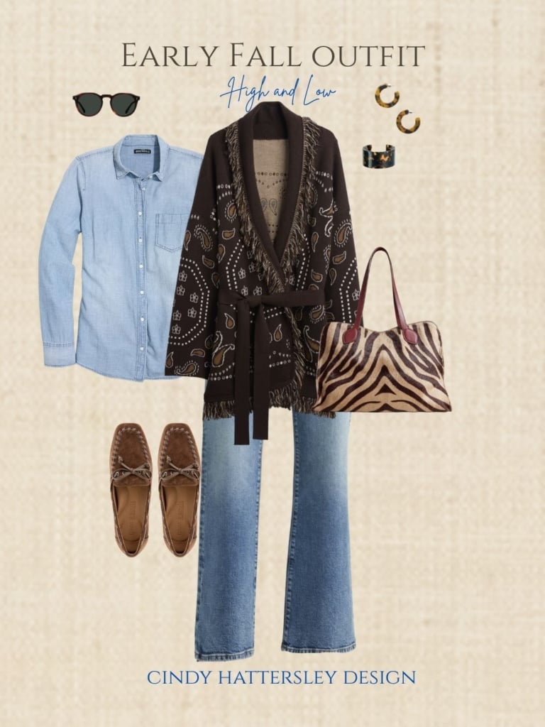 Outfit of the Week Brown Gap Bandana Sweater