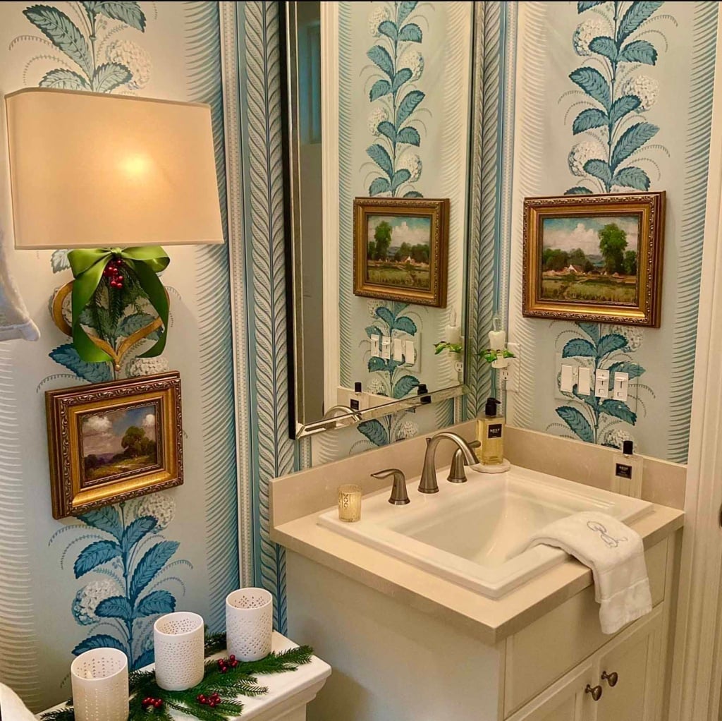 Kathy Perdue Wallpapered Bath