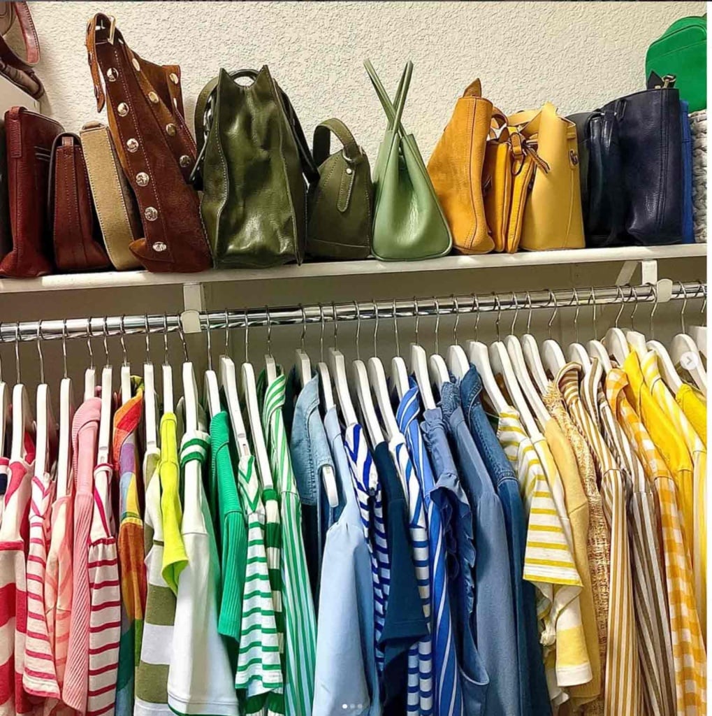 Kathy Perdue's Closet Organized by Color